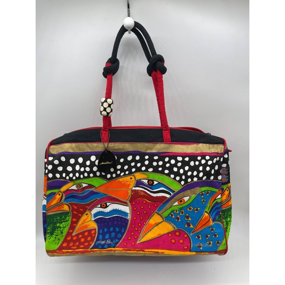Laurel Burch Large pool or beach bag Weekend Travel Birds From Rainbow Forest